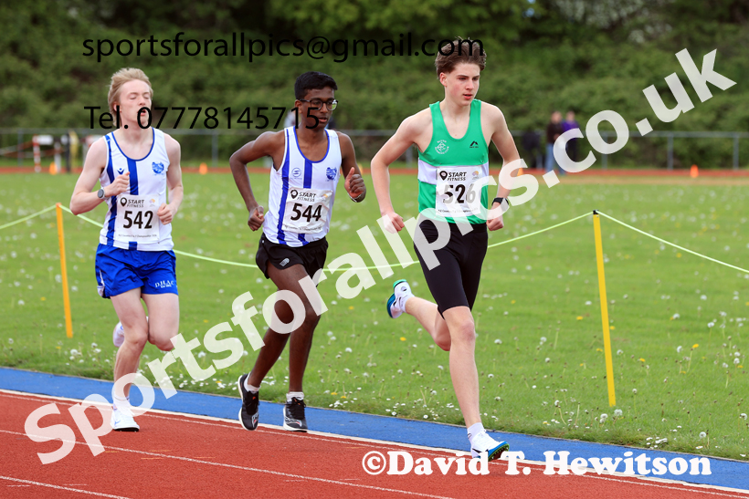 3000 metres, 2026 North Eastern Track and Field Champs, Shildon, County Durham. Photo: David T. Hewitson/Sports for All Pics